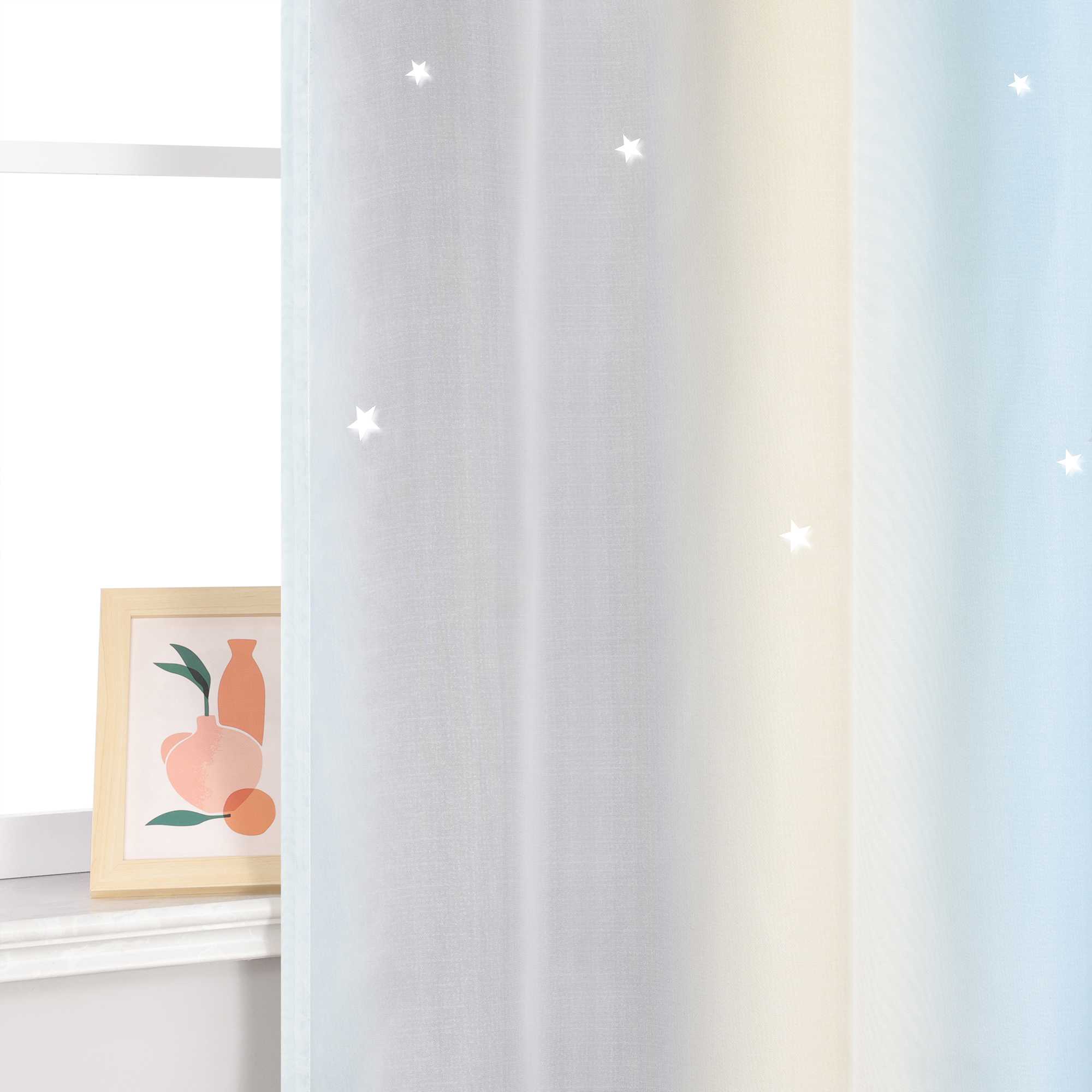 2-in-1 Curtain Children's Room with Stars 1 Piece