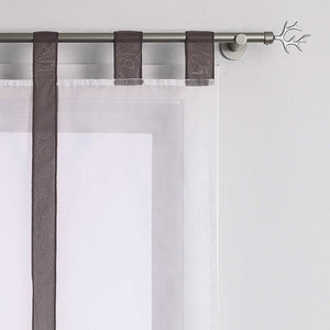 Roman Shade with Bow Design Sheer Height-Adjustable Window Decor 1 Piece - Gray, W x H 100 x 140cm