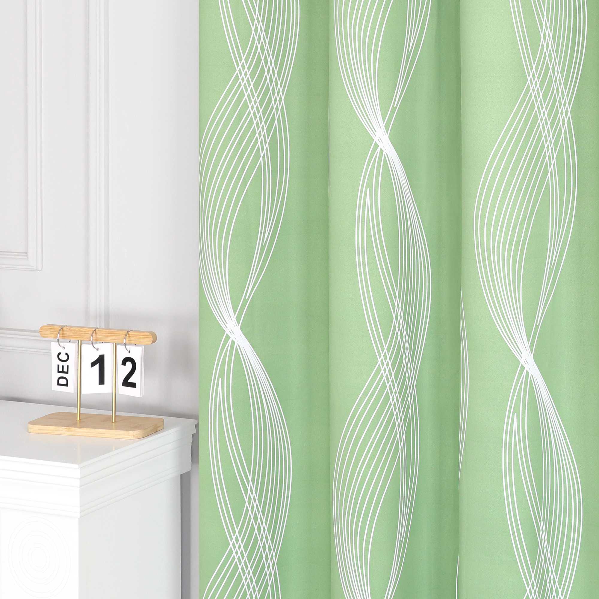Blackout Grommet Curtain Opaque Thermal with Water-Wave Pattern 1 Piece