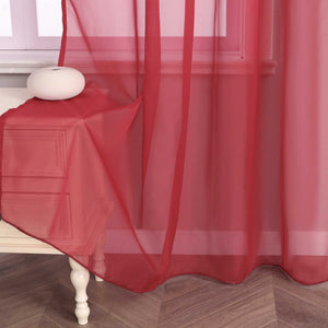 Curtain Solid Color Sheer Classic 1 Piece