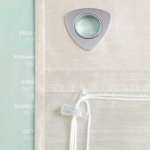 Roman Shade No-Drill Solid Color with Fine Stripes
