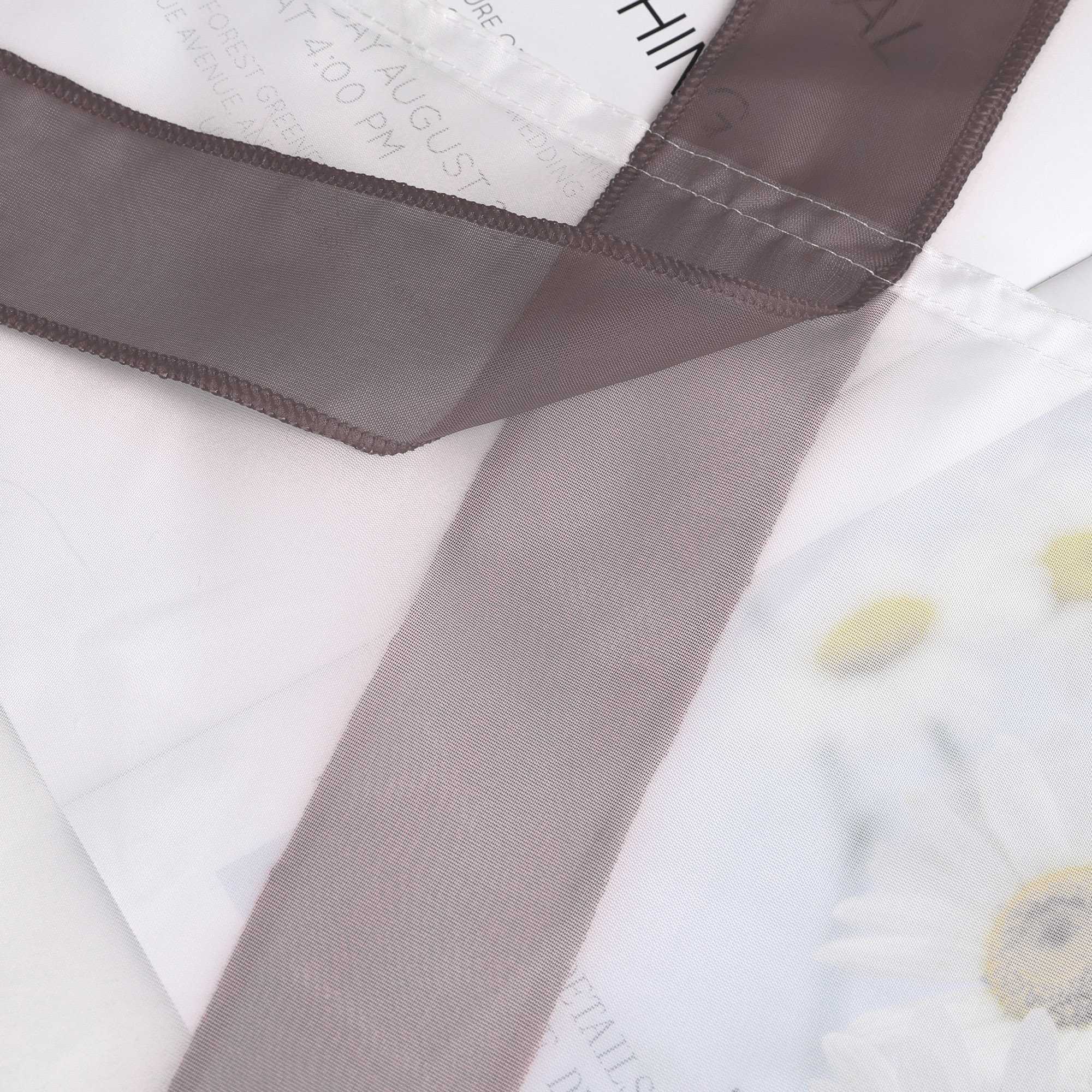 Roman Shade with Bow Design Sheer Height-Adjustable Window Decor 1 Piece - Gray, W x H 120 x 140cm