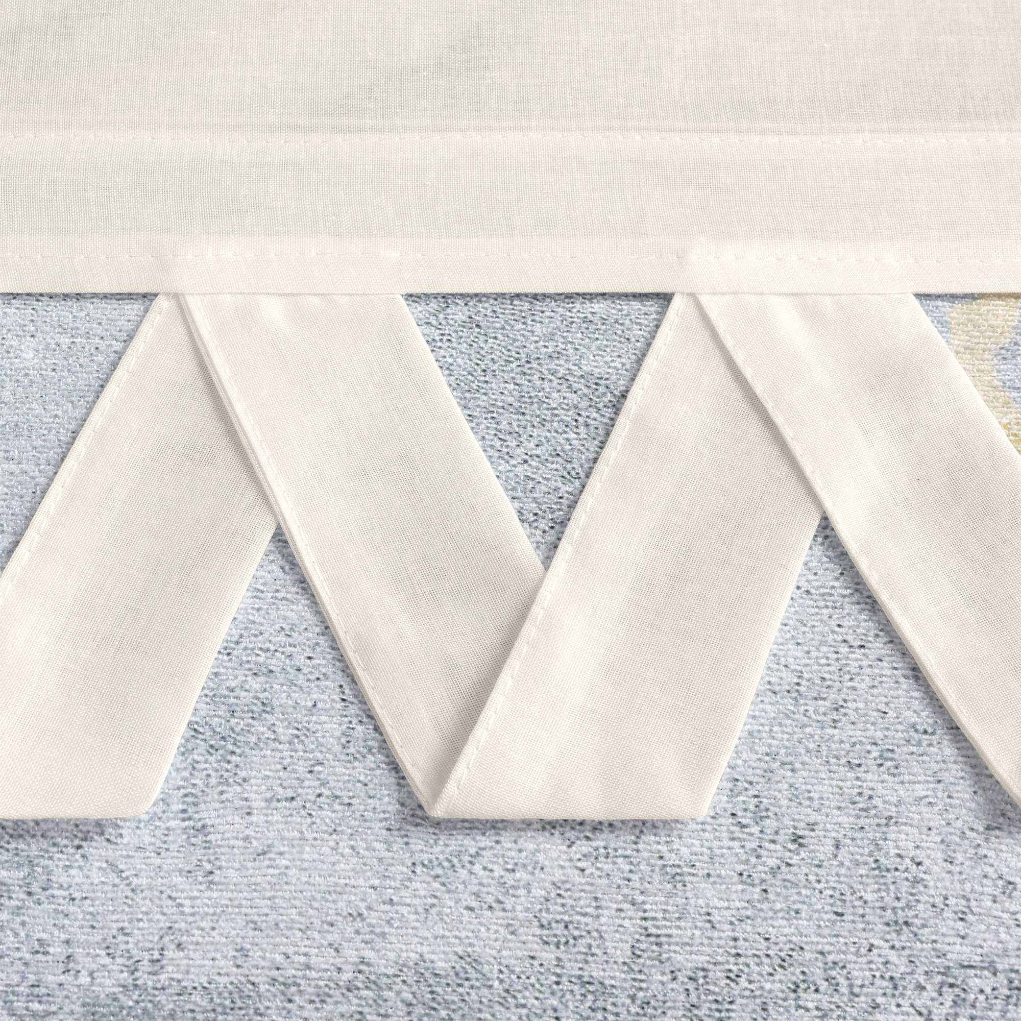 Delien White Roman Shade with Tab-Top Hanging