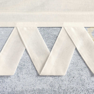 Delien White Roman Shade with Tab-Top Hanging