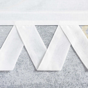 Delien White Roman Shade with Tab-Top Hanging - White, W x H 120 x 140cm