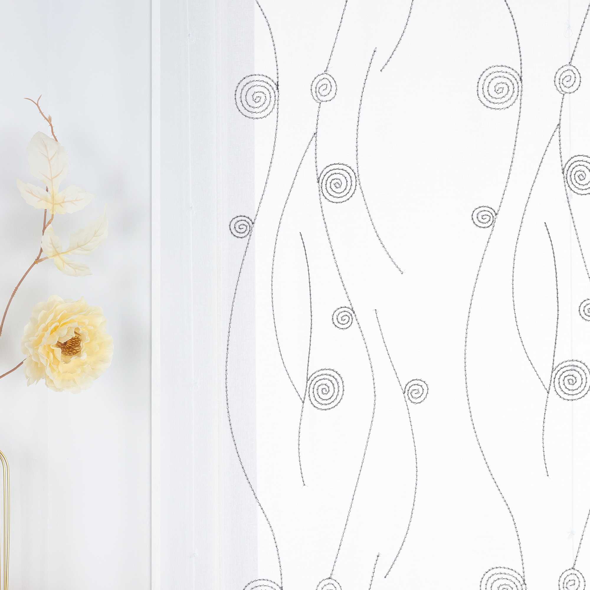 Roman Shade with Circle Pattern - sand, W x H 120 x 140cm