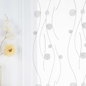 Roman Shade with Circle Pattern - sand, W x H 120 x 140cm