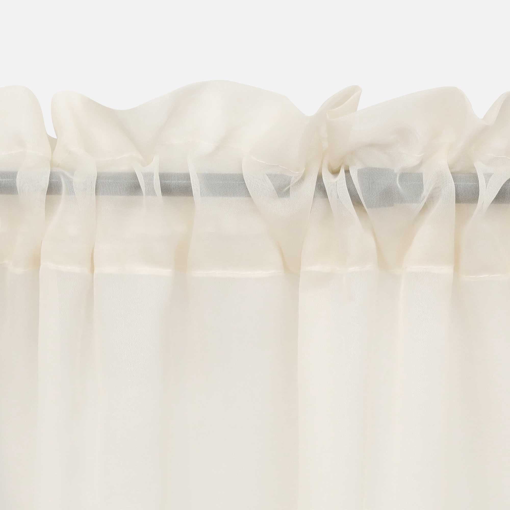 Cafe Curtain with Rod Pocket Gatherable 2 Pieces
