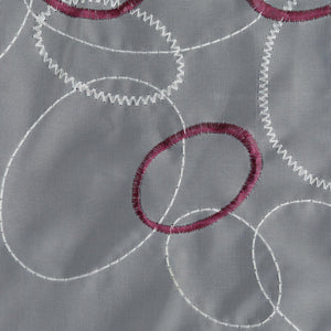Cafe Curtain Sheer Circle Pattern Light-Filtering 1 Piece - Purple, H x W 60 x 128cm