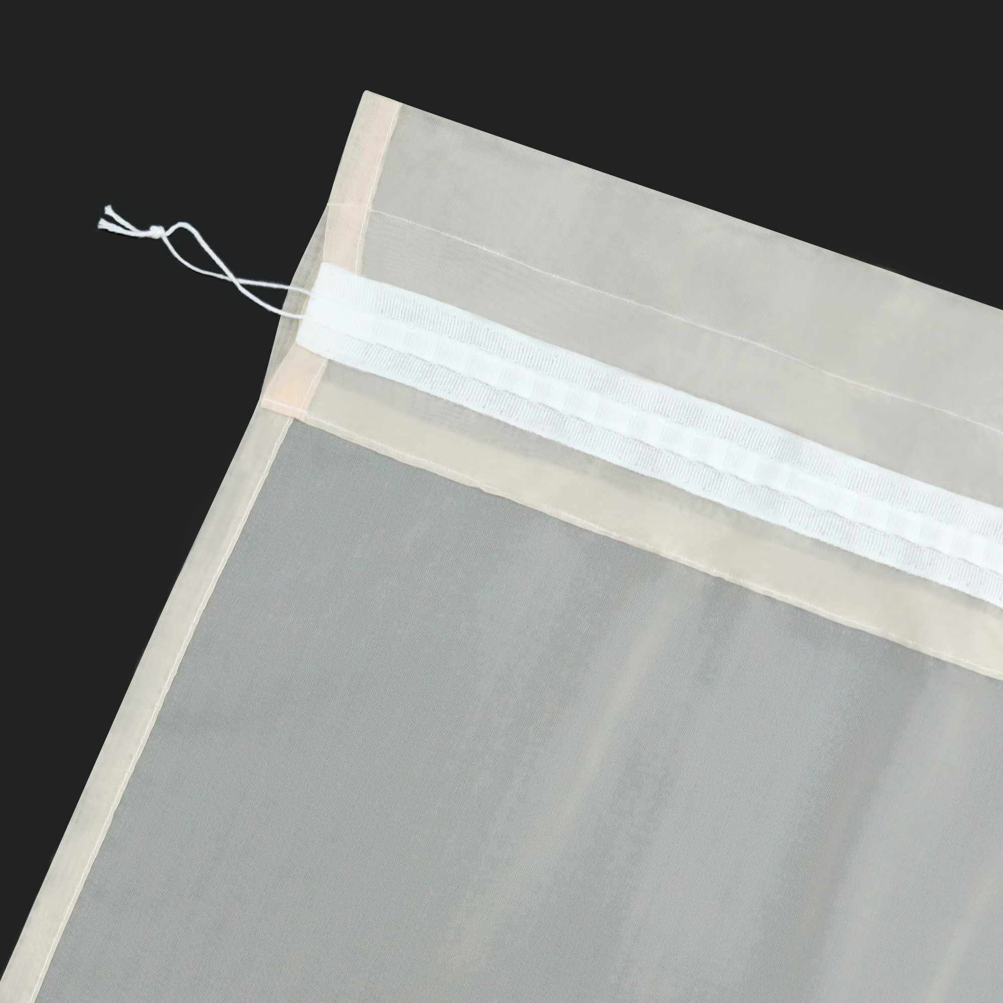Cafe Curtain with Rod Pocket Gatherable 2 Pieces