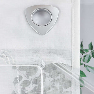Roman Shade with Circle Pattern and Hook Hanging - White, W x H 60 x 140cm