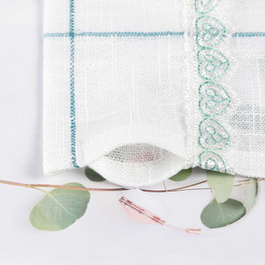 Cafe Curtains with Rod Pocket in Linen-Look Fabric with Ties 1 Piece - White, H x W 60 x 140cm