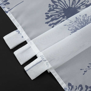 Tab-Top Cafe Curtain Sheer Dandelion Pattern 1 Piece