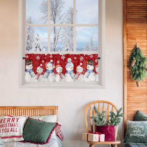 Cafe Curtain Christmas - Festive Valance - Green, H x W 45 x 230cm