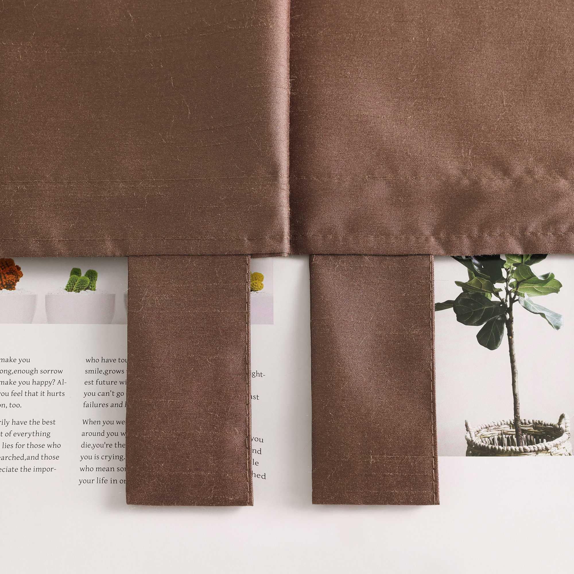 Roman Shade with Tab-Top Hanging Kitchen Curtains 1 Piece