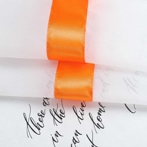 Cafe Curtain with Satin Ribbon Sheer 1 Piece