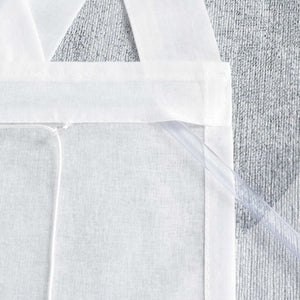 Delien White Roman Shade with Tab-Top Hanging - White, W x H 140 x 140cm
