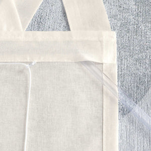 Delien White Roman Shade with Tab-Top Hanging