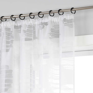 Curtain with Wavy Circle Pattern - Curtain-Tape Hanging