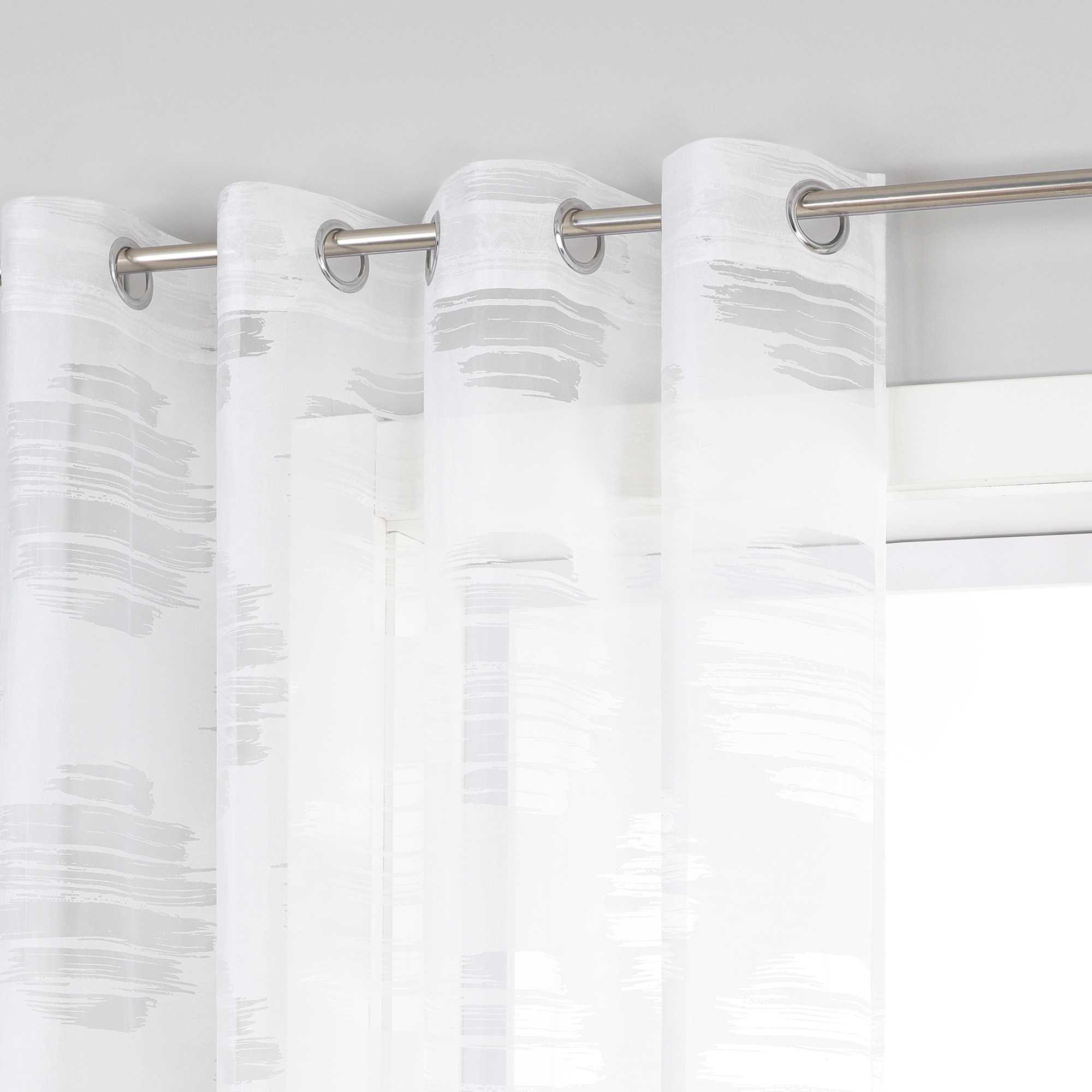 Curtain with Wavy Circle Pattern - Grommet Hanging
