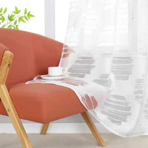 Curtain with Wavy Circle Pattern - Tab-Top Hanging