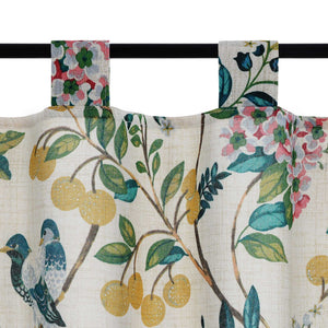 Semi-Sheer Cafe Curtain in Asian Style 1 Piece