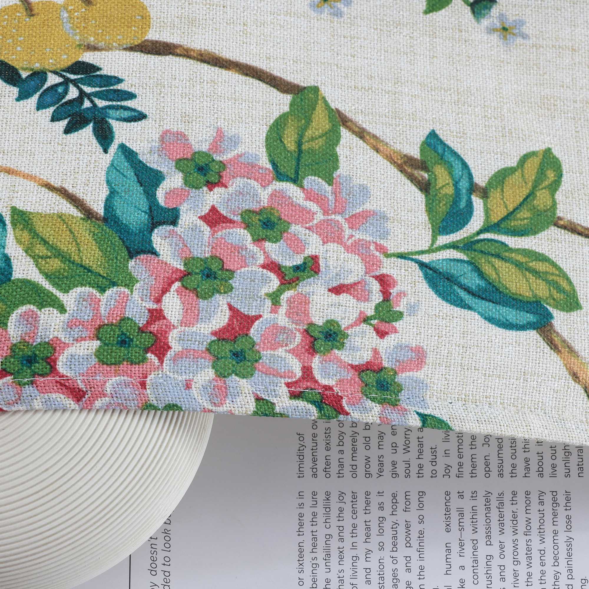 Semi-Sheer Cafe Curtain in Asian Style 1 Piece
