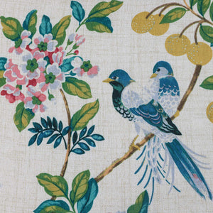 Semi-Sheer Cafe Curtain in Asian Style 1 Piece - Multicolor, H x W 90 x 110cm