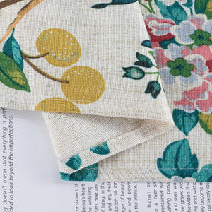 Semi-Sheer Cafe Curtain in Asian Style 1 Piece - Multicolor, H x W 120 x 125cm