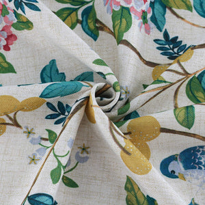 Semi-Sheer Cafe Curtain in Asian Style 1 Piece