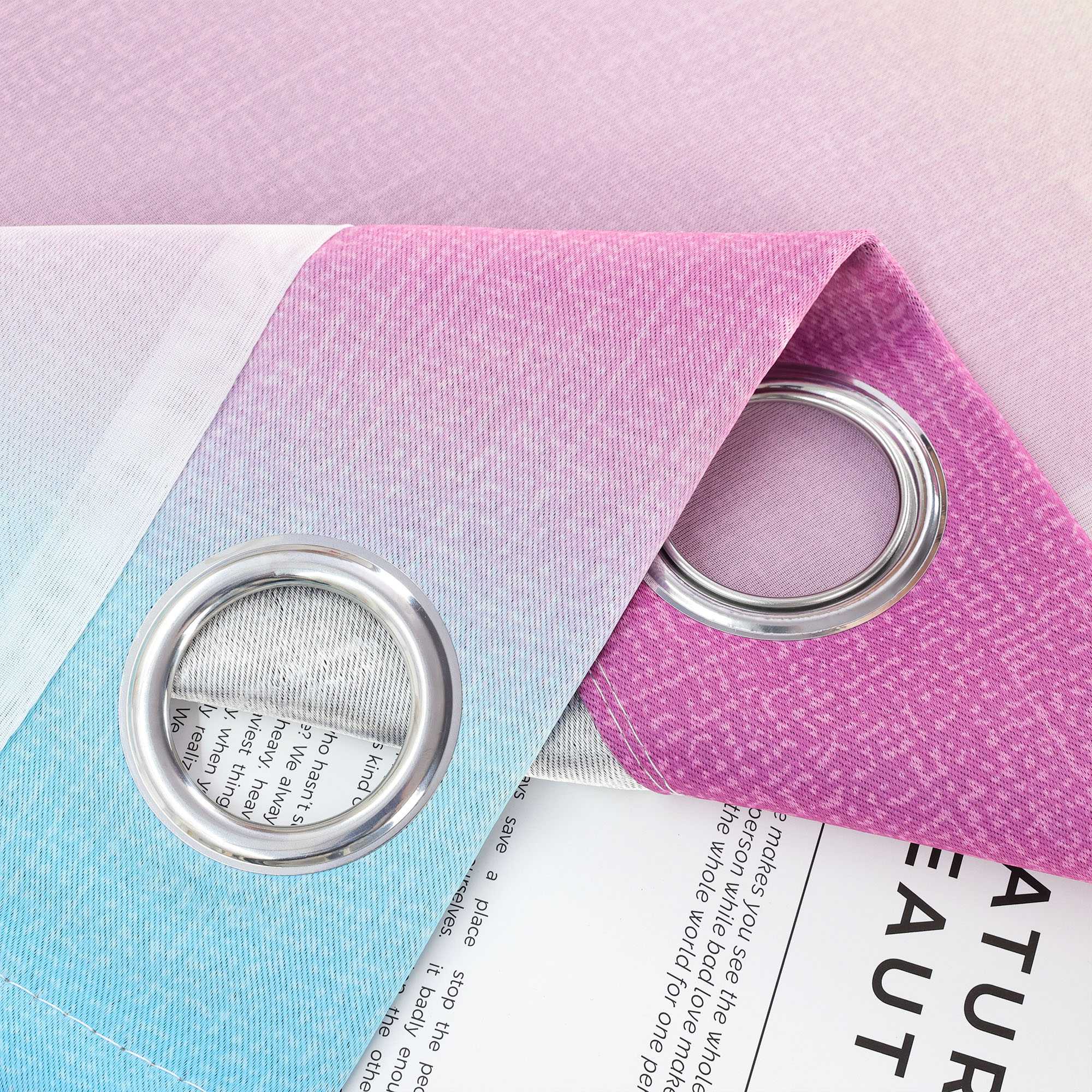 2-in-1 Curtain Children's Room with Stars 1 Piece - Pink, W x H 132 x 210cm