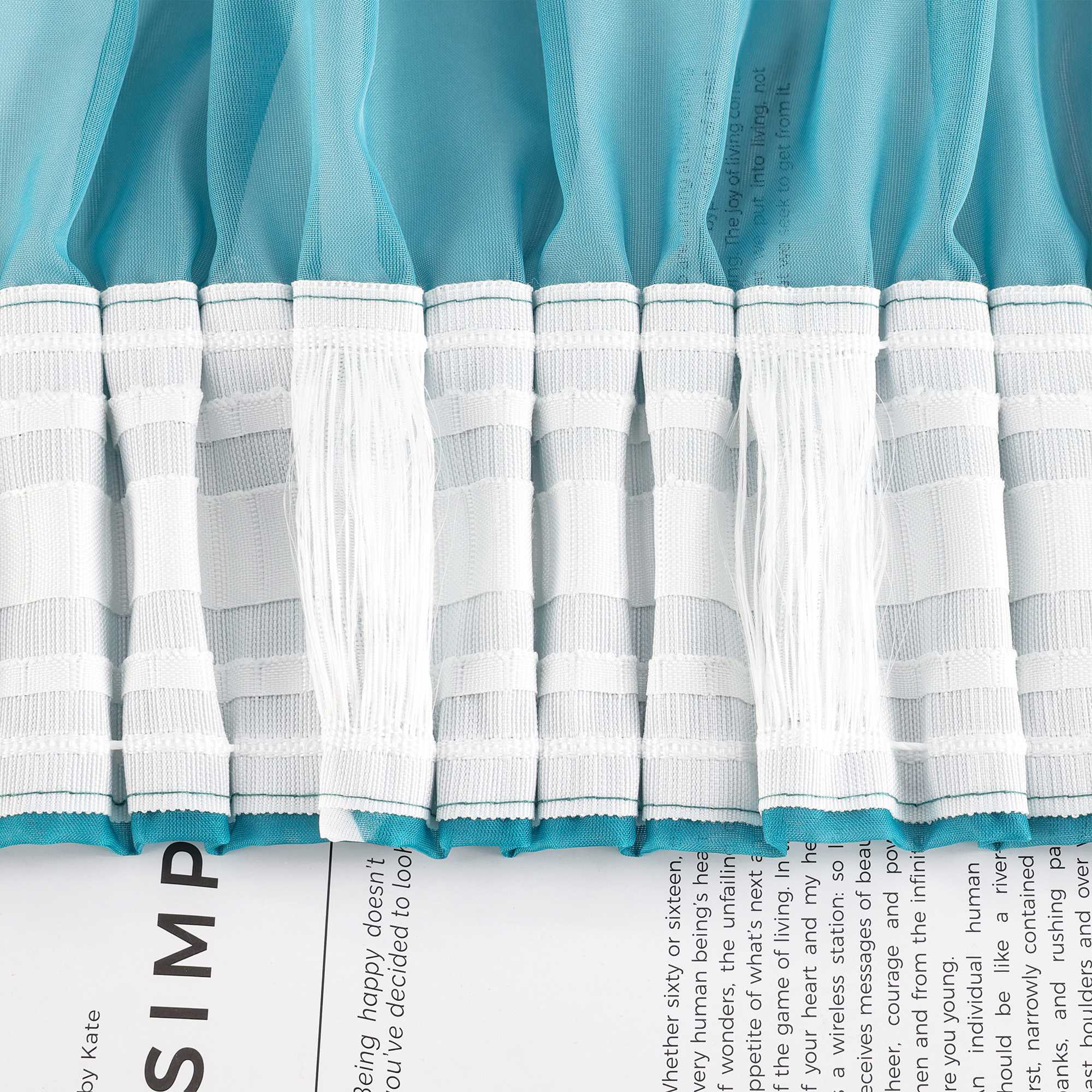 Curtain with White Circle Pattern & Drawstring (1 Piece)