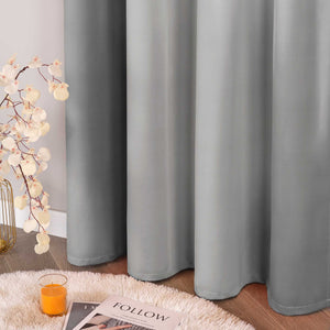 Blackout Curtain with Gradient Grommet Curtain Panel 1 Piece - Green, H x W 145 x 135cm