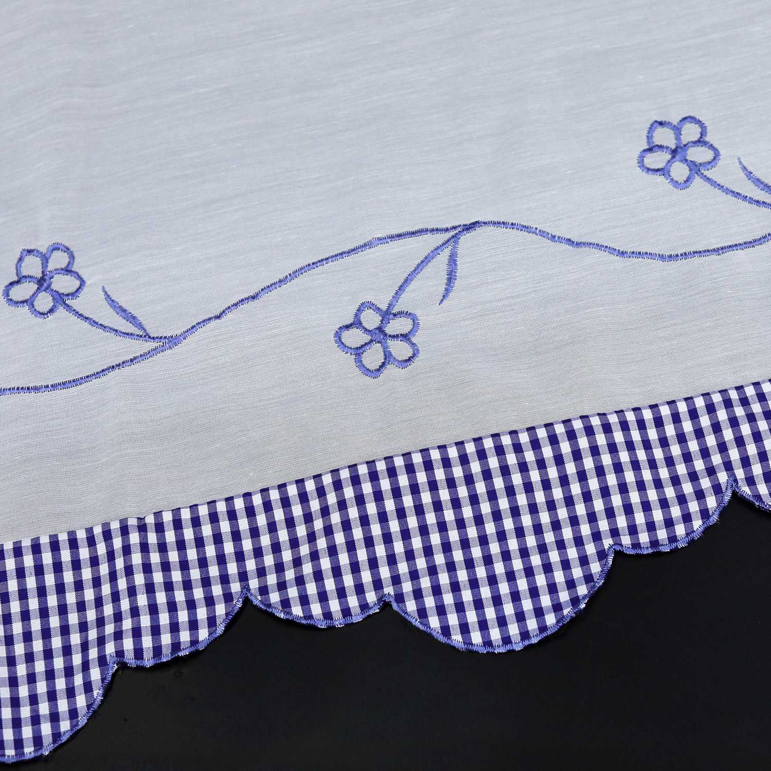 Cafe Curtains with Vintage Check Pattern Country Style Short 1 Piece - Red, H x W 45 x 90cm