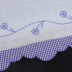 Cafe Curtains with Vintage Check Pattern Country Style Short 1 Piece - Red, H x W 45 x 90cm