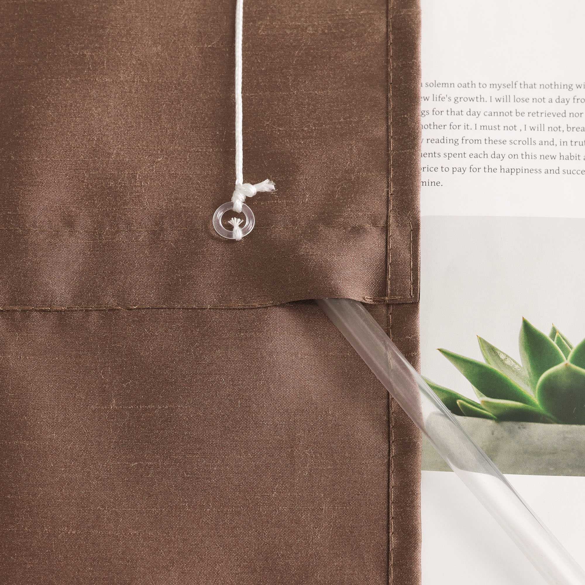 Roman Shade with Tab-Top Hanging Kitchen Curtains 1 Piece
