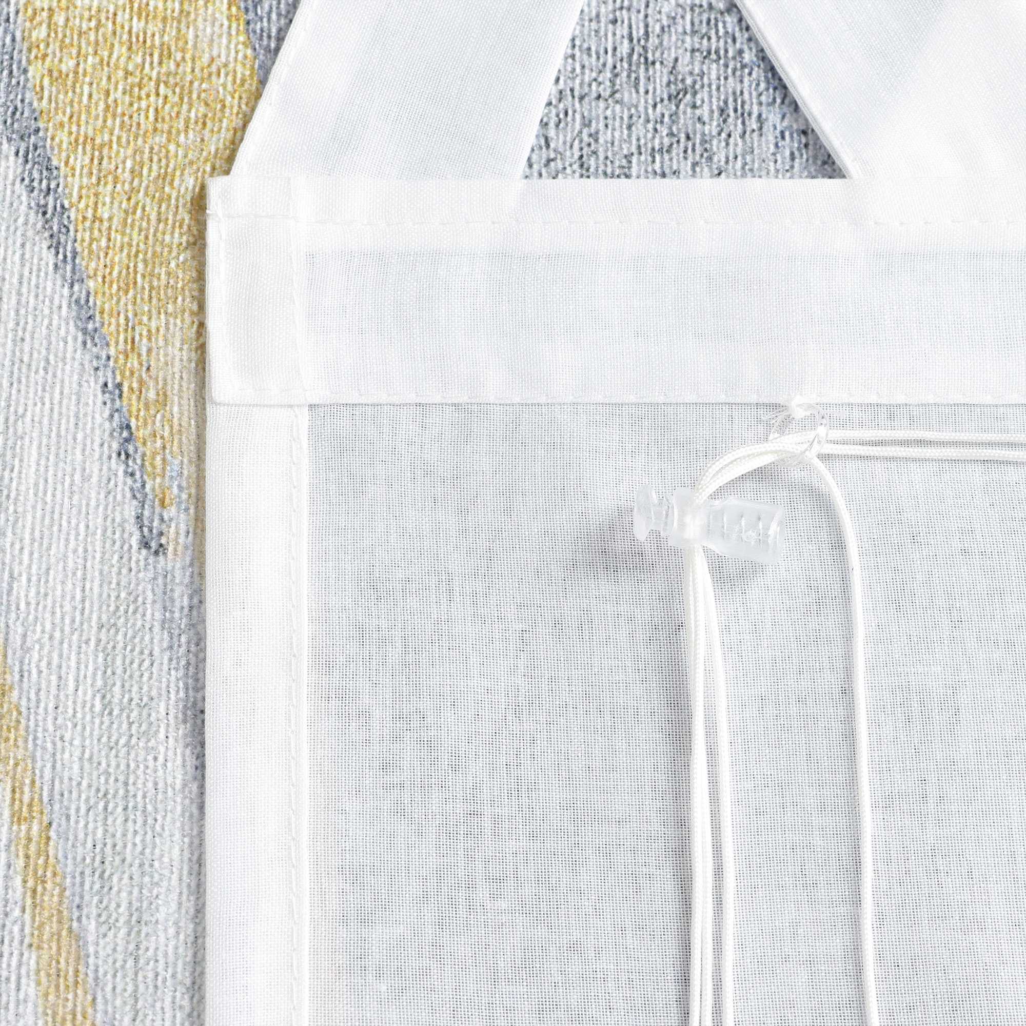 Delien White Roman Shade with Tab-Top Hanging