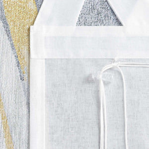 Delien White Roman Shade with Tab-Top Hanging