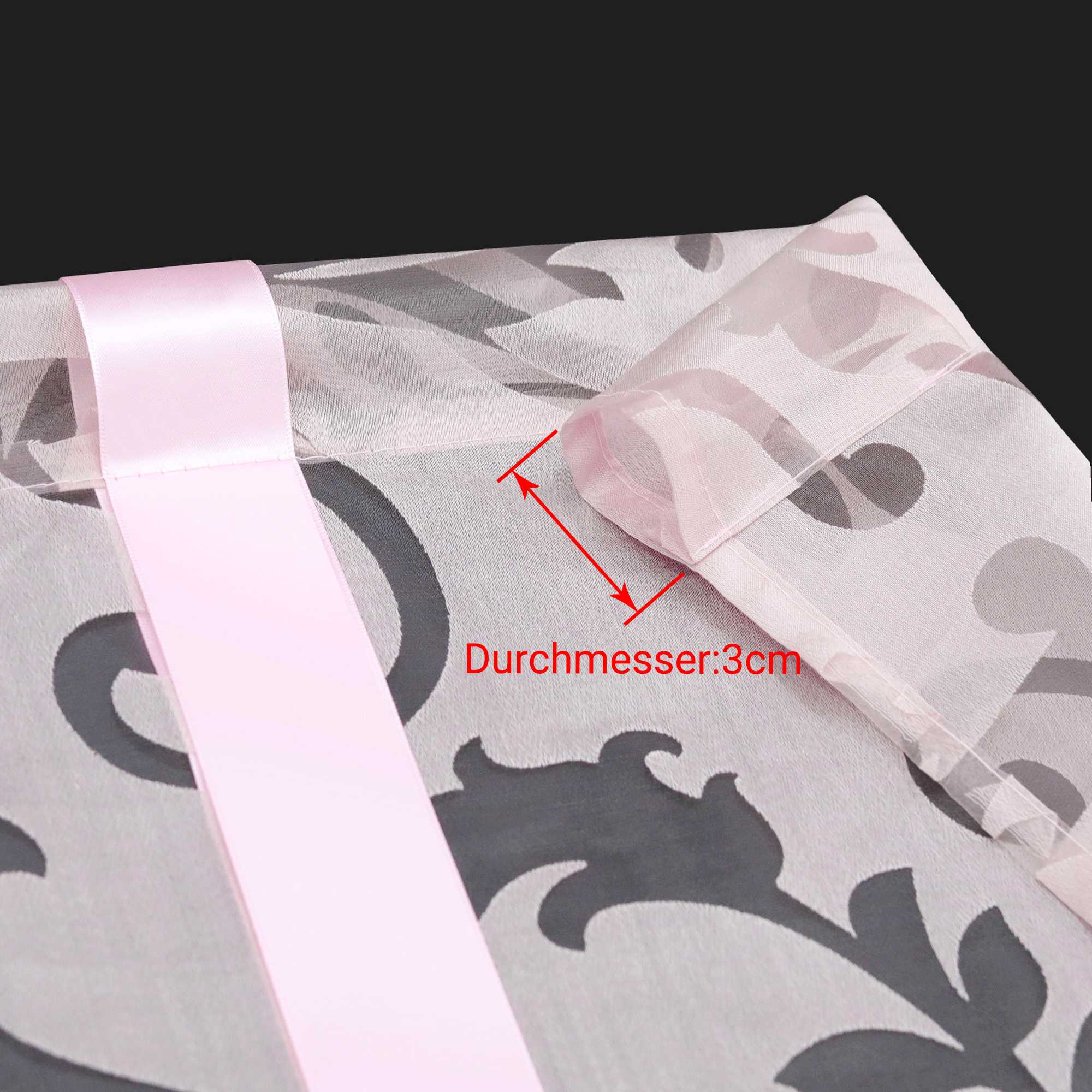 Roman Shade with Rod Pocket with Floral Pattern 1 Piece - Gray, W x H 60 x 140cm