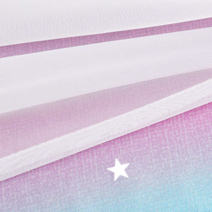 2-in-1 Curtain Children's Room with Stars 1 Piece - Pink, W x H 132 x 240cm