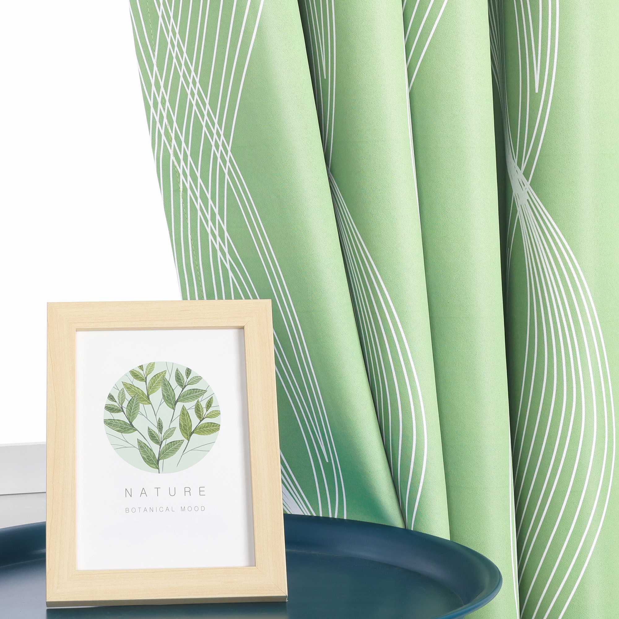 Blackout Grommet Curtain Opaque Thermal with Water-Wave Pattern 1 Piece