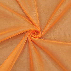Cafe Curtain with Rod Pocket Gatherable 2 Pieces - Orange, H x W 61 x 66cm