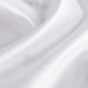 Roman Shade No-Drill Solid Color with Fine Stripes - White, W x H 100 x 140cm