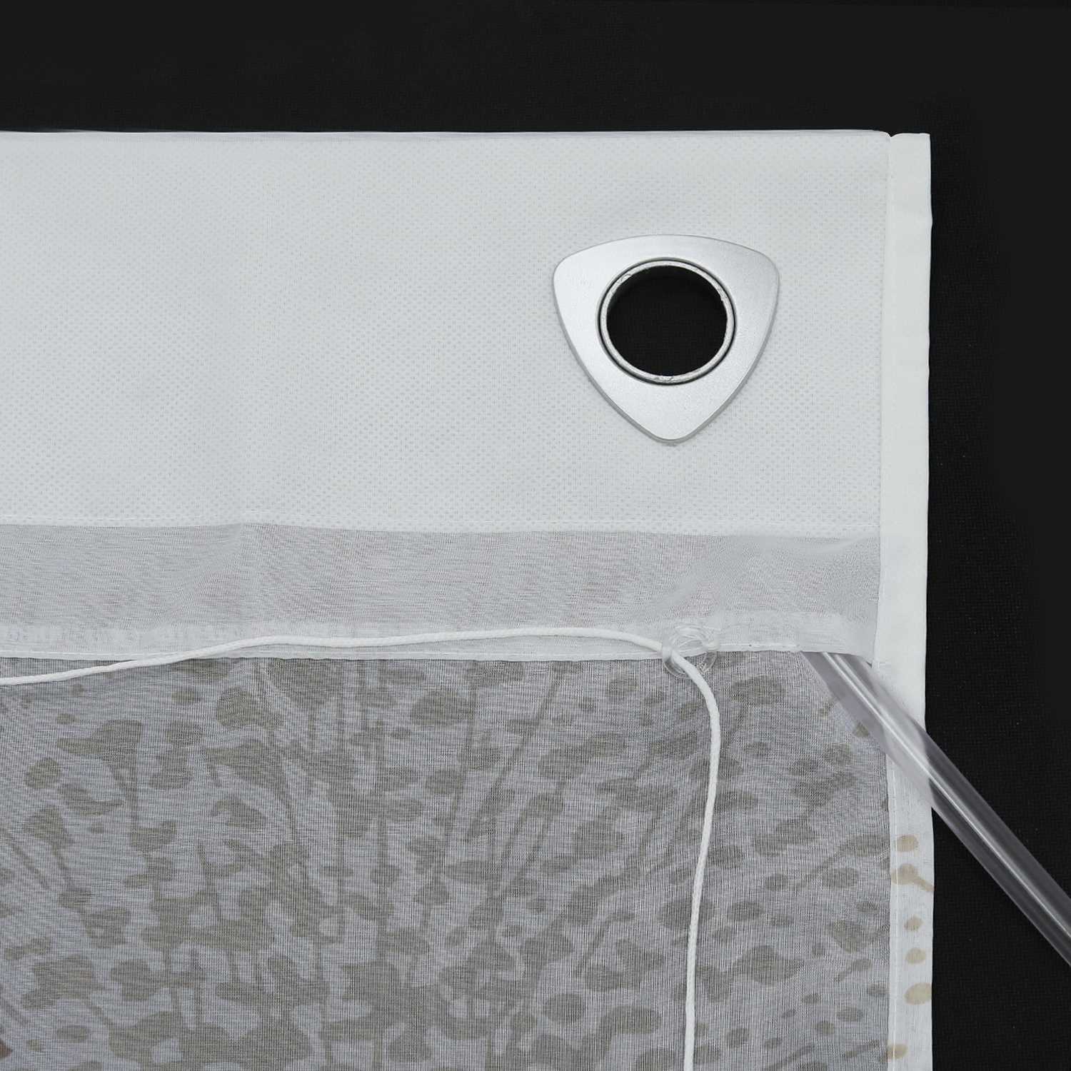 Roman Shade with Tree Motif Print and U-Hooks 1 Piece