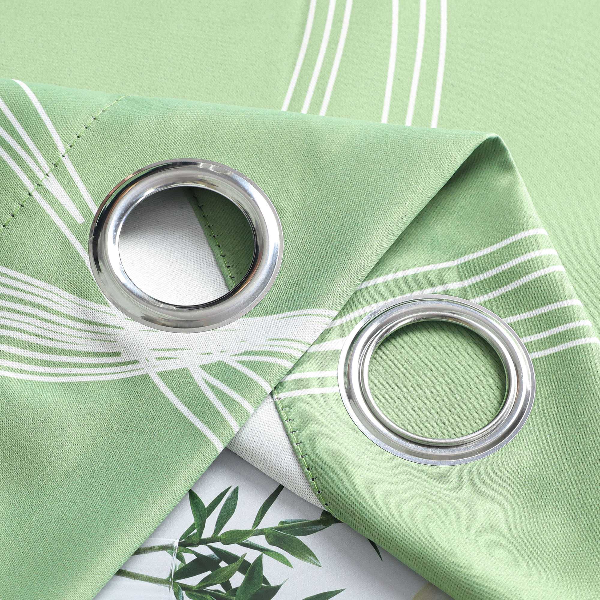 Blackout Grommet Curtain Opaque Thermal with Water-Wave Pattern 1 Piece