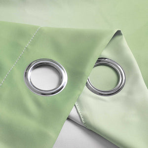 Blackout Grommet Curtain Gradient Thermal Minimalist Style 1 Piece - Gray, H x W 245 x 135 cm