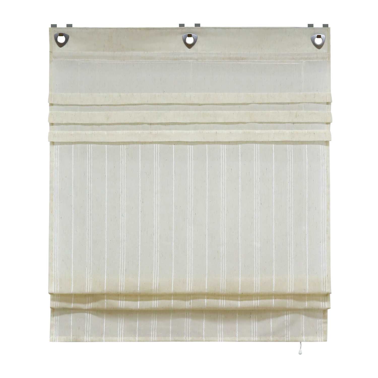 Roman Shade with U-Hooks Striped Pattern Solid Color 1 Piece
