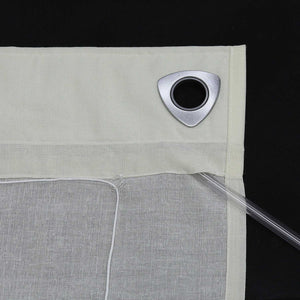 Roman Shade with U-Hooks Striped Pattern Solid Color 1 Piece - Gray, W x H 100 x 140cm