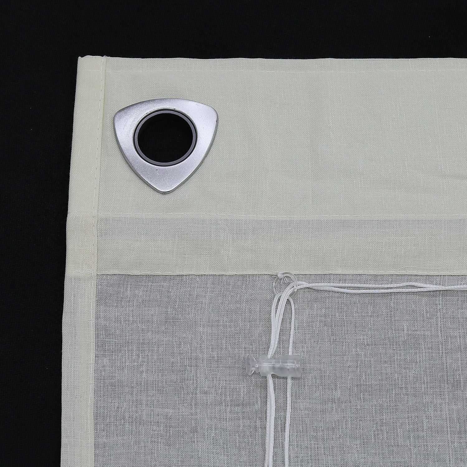 Roman Shade with U-Hooks Striped Pattern Solid Color 1 Piece - Gray, W x H 140 x 140cm