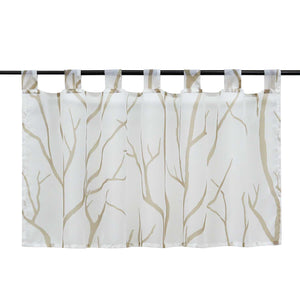 Cafe Curtain Semi-Sheer with Pattern 1 Piece - Sand, H x W 60 x 140cm